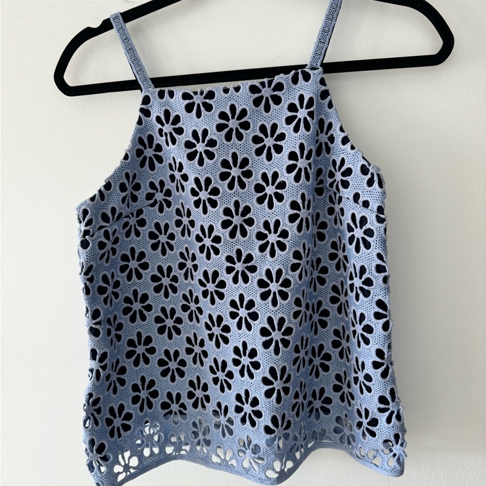 Maeve by Anthropologie Blue Boxy Tank Top